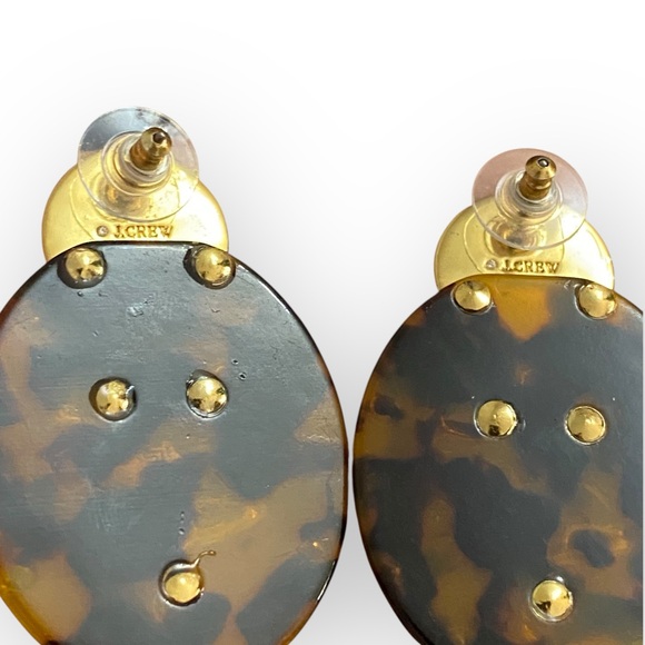 162‎ J. Crew Tortoise Rhinestone Flower Earrings - Picture 7 of 10